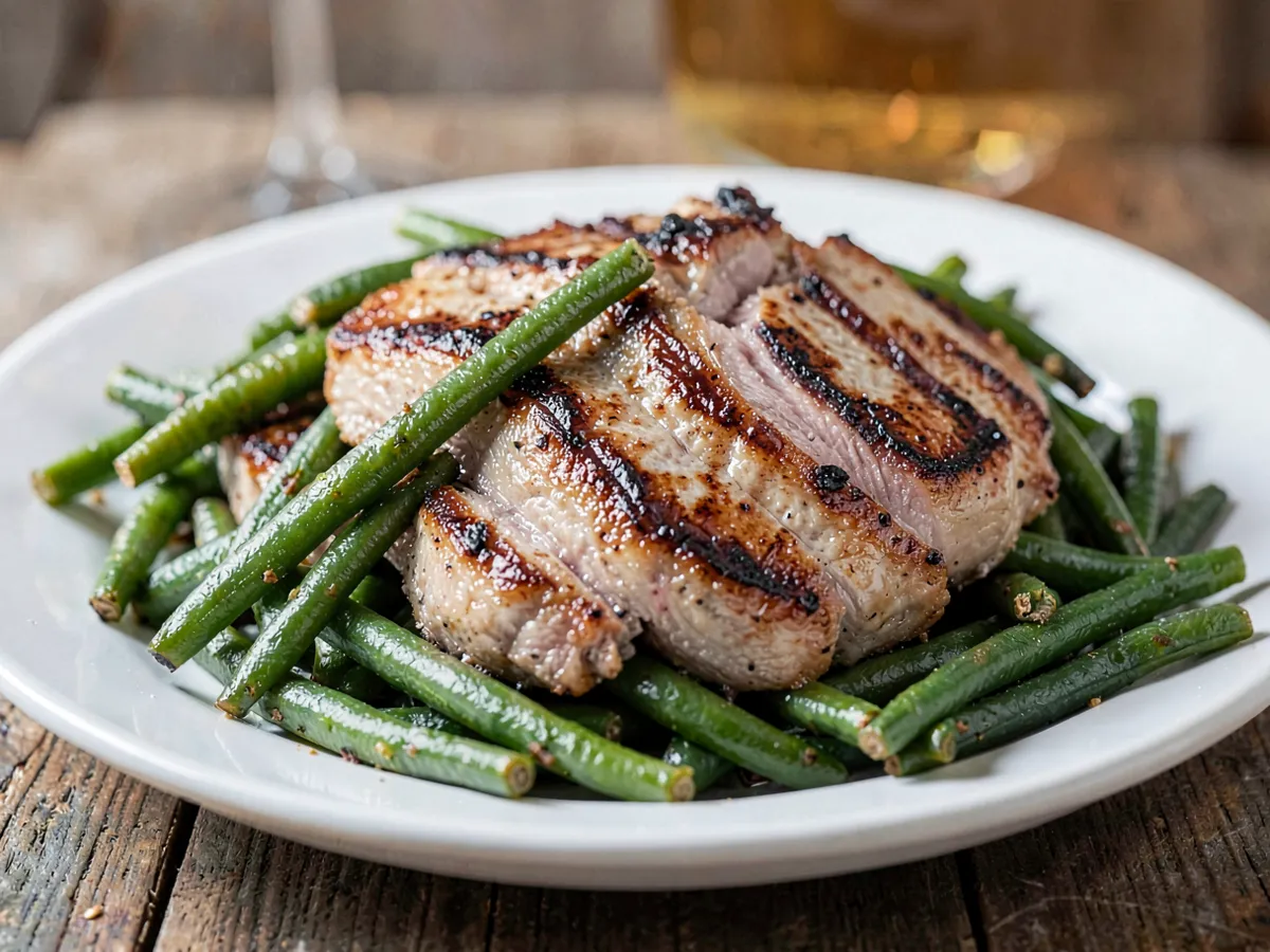Quick-Seared Pork Tenderloin with Green Beans