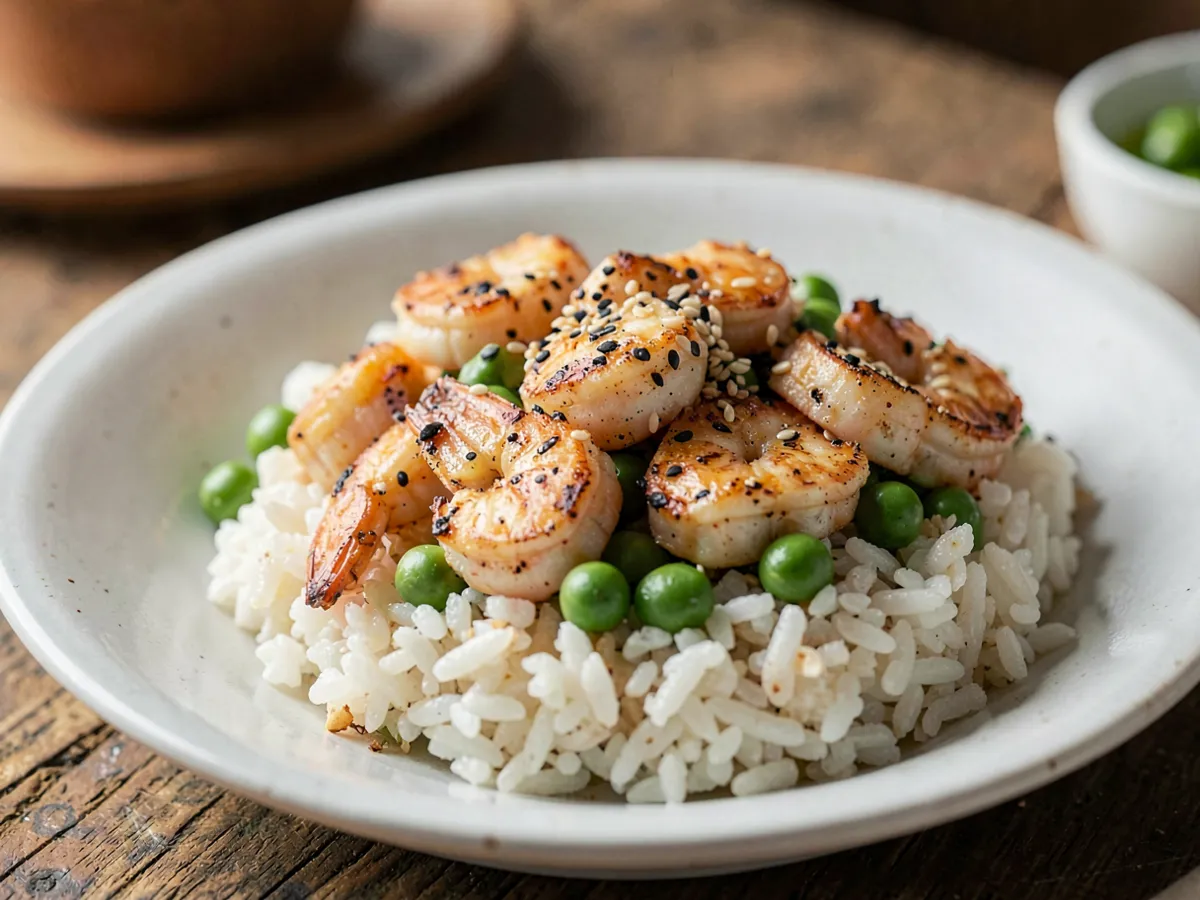 High-Protein Shrimp Rice Bowl