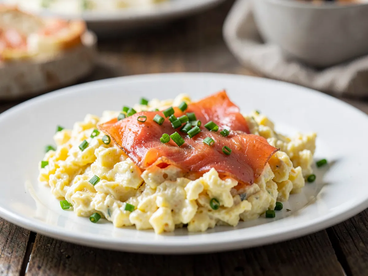 Smoked Salmon Scrambled Eggs