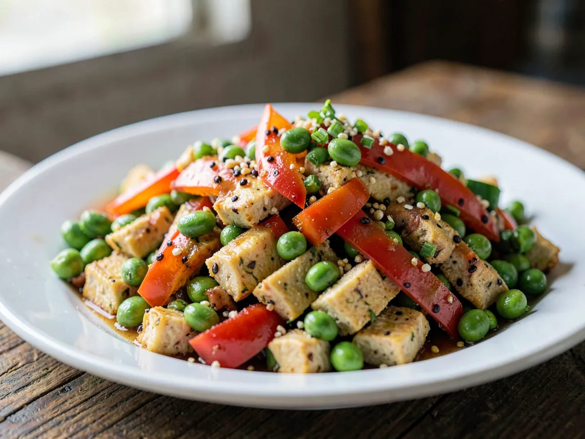 High-Protein Tofu Edamame Stir-Fry