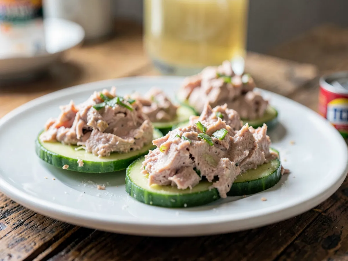 Tuna Cucumber Protein Bites