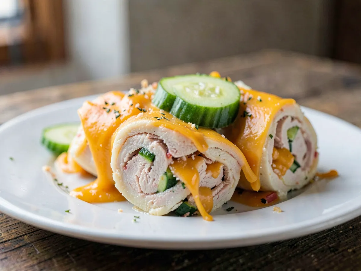 High-Protein Turkey Cheddar Roll-Ups