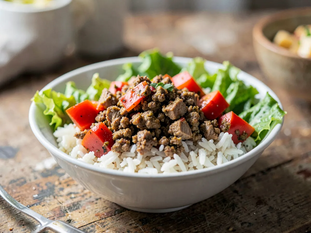 High-Protein Turkey Rice Bowl