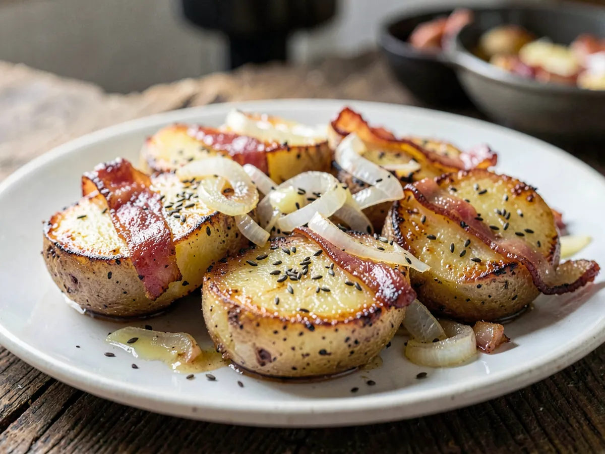 Bratkartoffeln (German Fried Potatoes with Bacon and Onion)