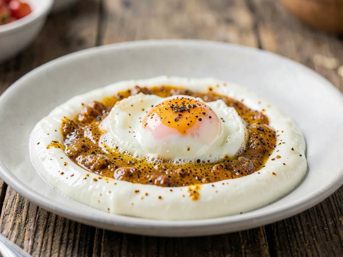 Çılbır (Turkish Poached Eggs in Garlic Yogurt)
