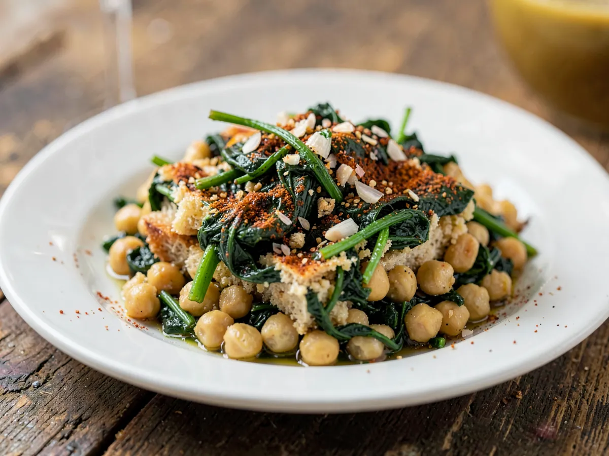 Espinacas con Garbanzos (Sevillian Spinach and Chickpeas)