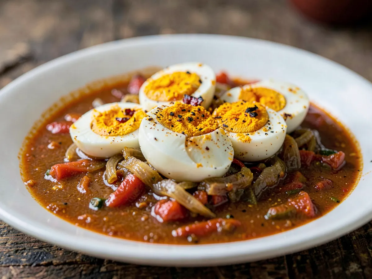 Curry de huevo indio