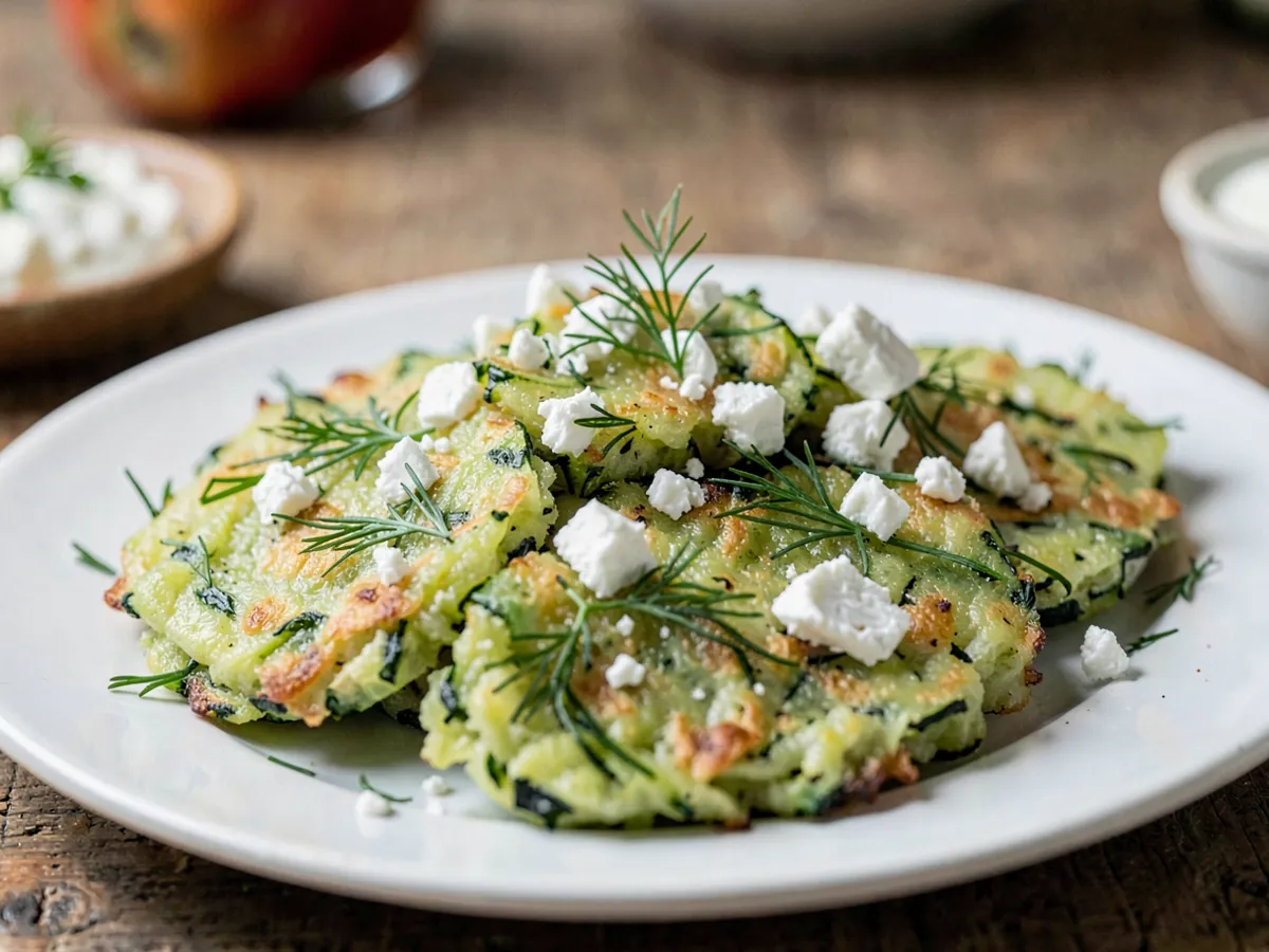 Kabak Mücver (Turkish Zucchini and Feta Fritters)