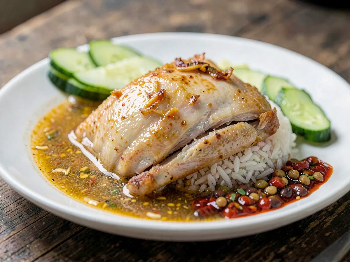 Khao Man Gai (Thai Poached Chicken with Ginger Rice)