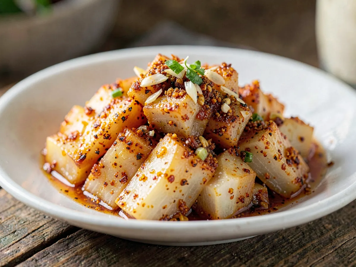 Kkakdugi (Cubed Radish Kimchi)