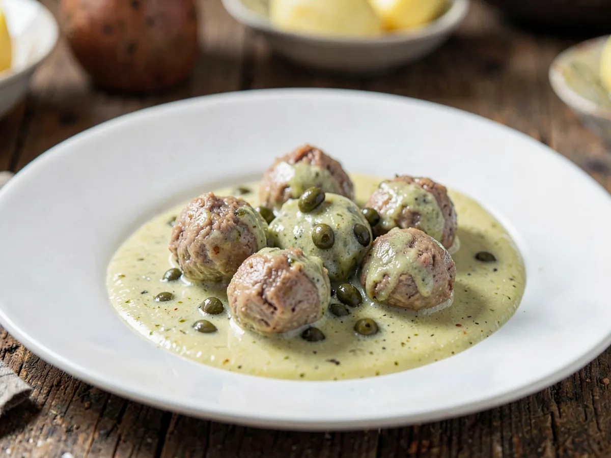 Königsberger Klopse (Veal Meatballs in Caper Cream Sauce)