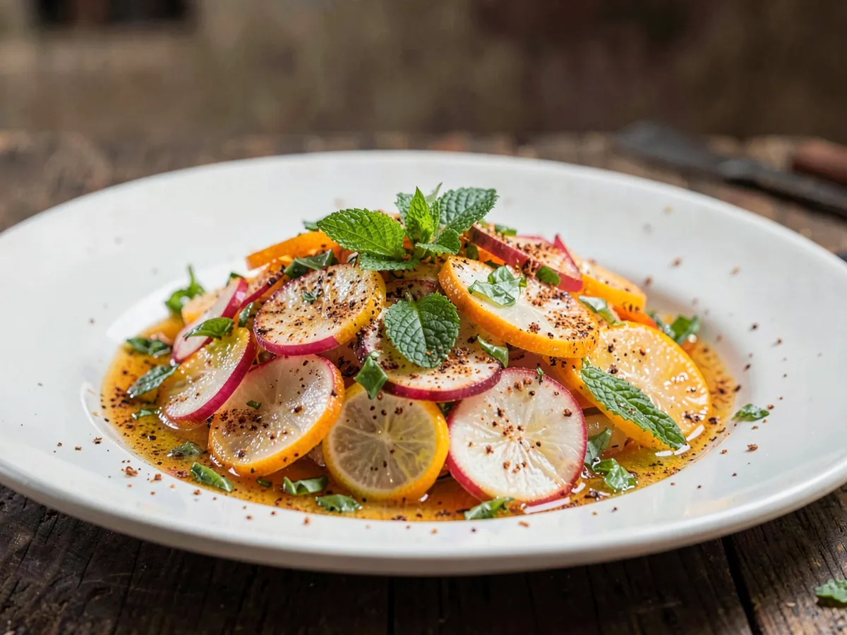 Moroccan Orange and Radish Salad with Mint