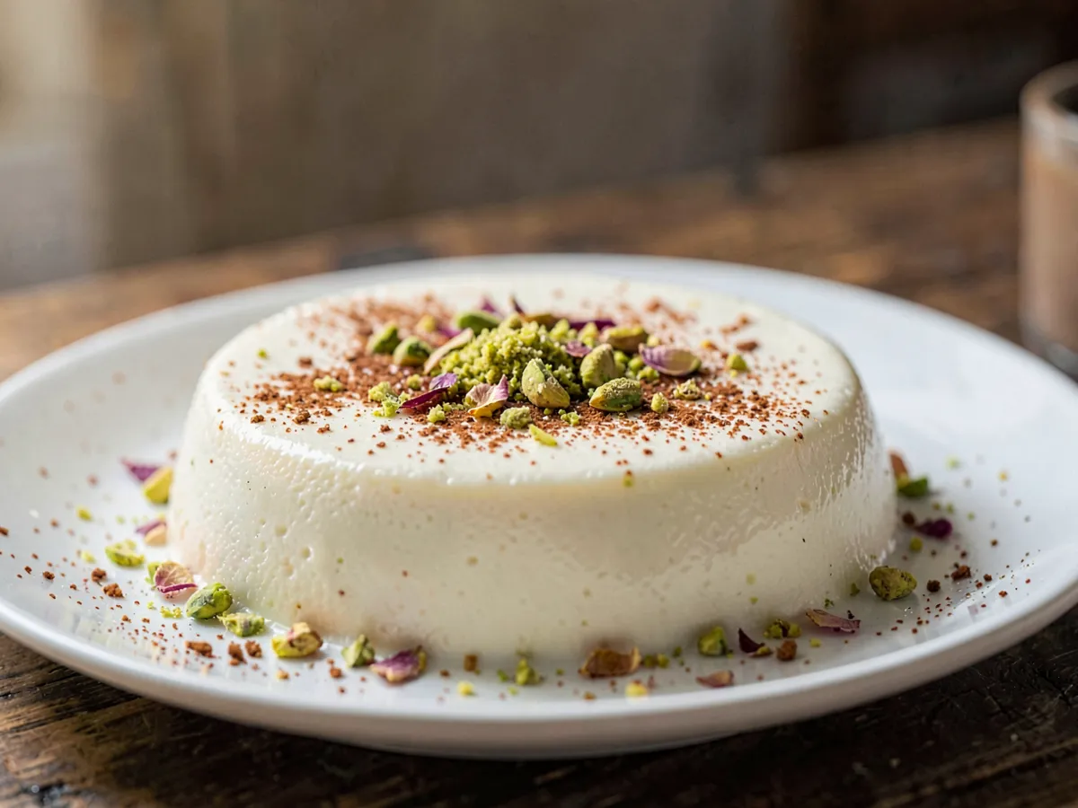Muhallabia (Rose Water Milk Pudding)
