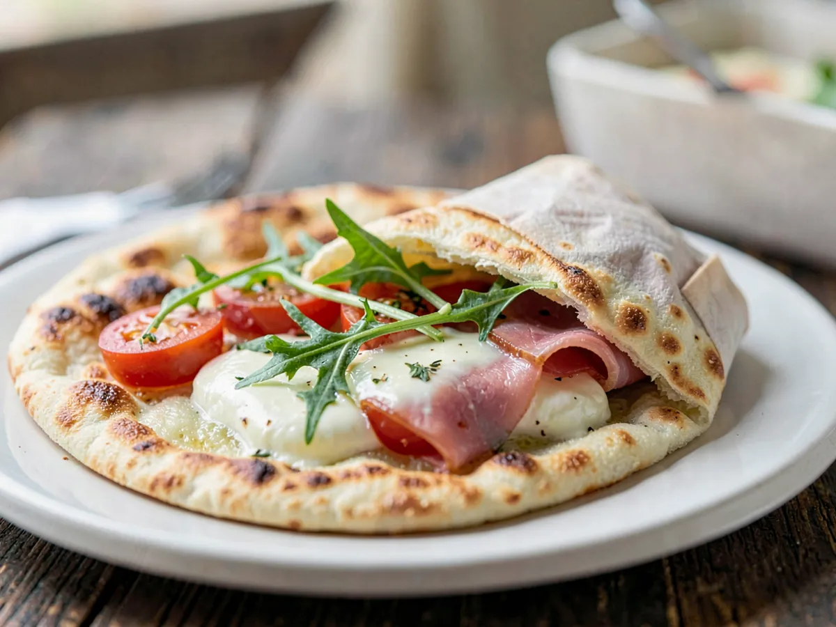 Piadina Romagnola with Ham and Rocket