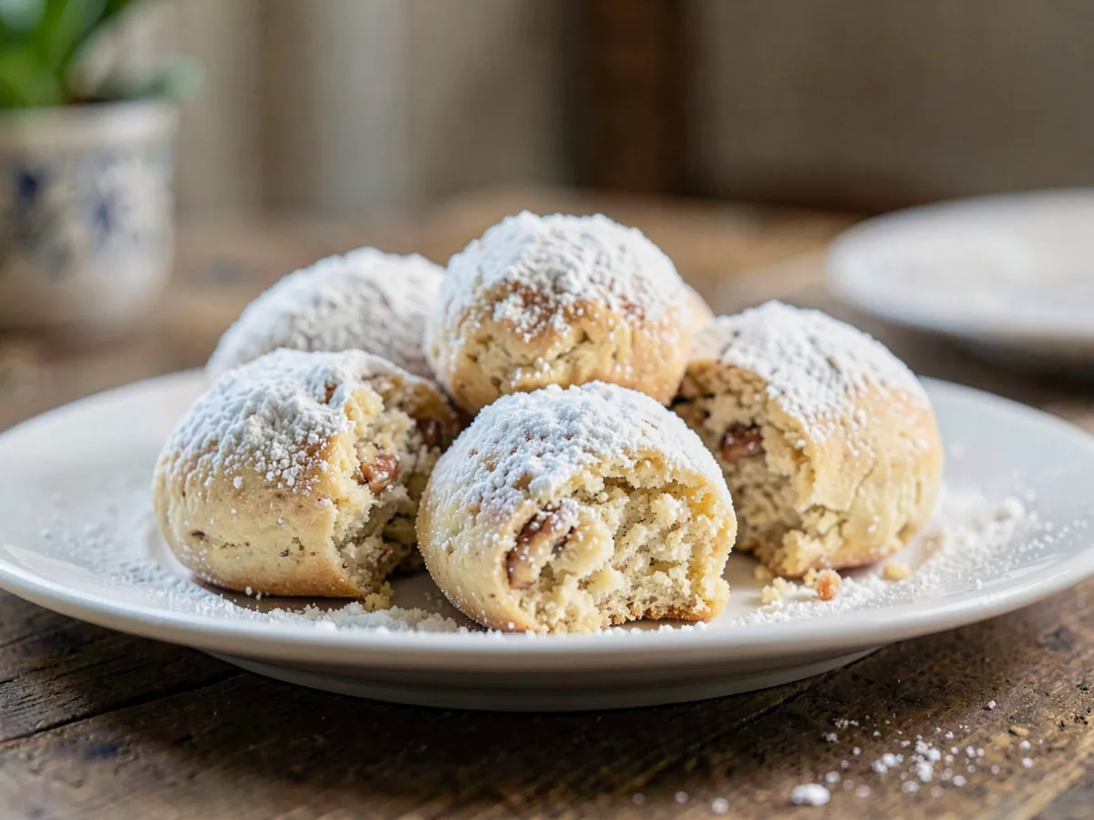 Polvorones de Nuez (Mexican Wedding Cookies)