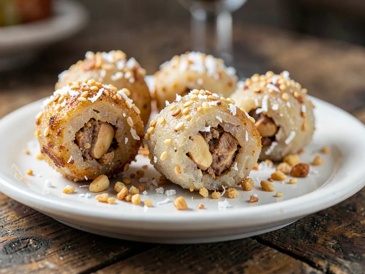 Sesame Balls with Peanut Filling